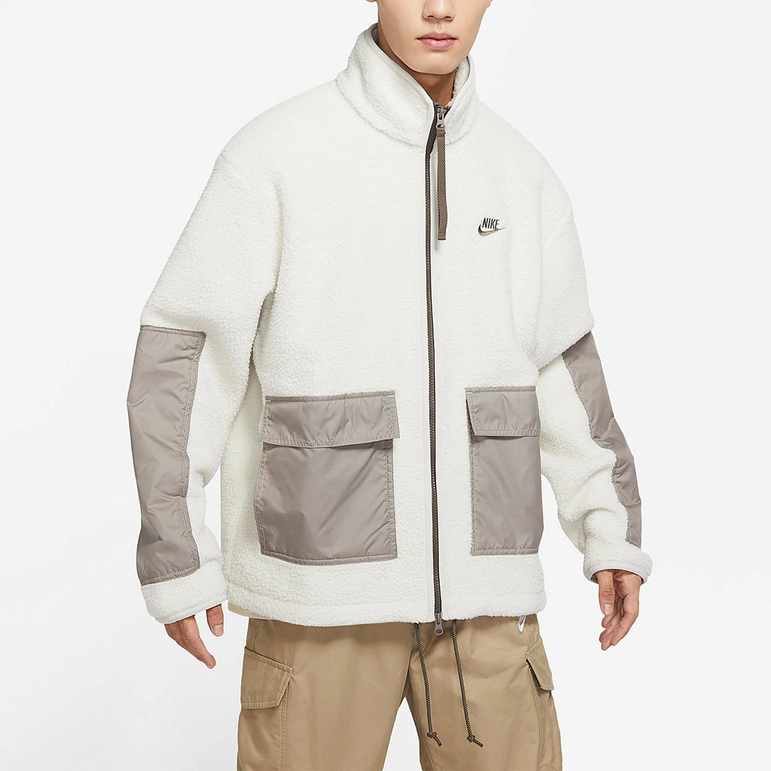 

Nike genuine Original New Men's Fashion Stand Collar Warm Fleece Jacket DV8183-072