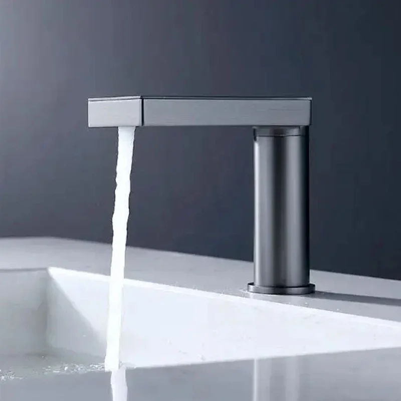 Automatic Smart LED Screen Digital Display Hot and Cold Brass Sensor Water Wash Basin Faucet Tap Touchless Bathroom Sink Faucet