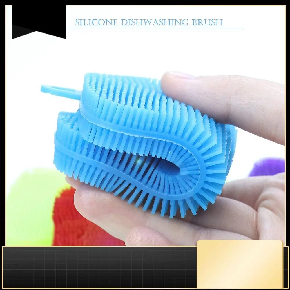 

Многофункциональная силиконовая губка, щетка для чистки, инструменты для мытья посуды, силиконовая губка для посуды, скруббер для кухонной посуды, 6 шт.-N37R