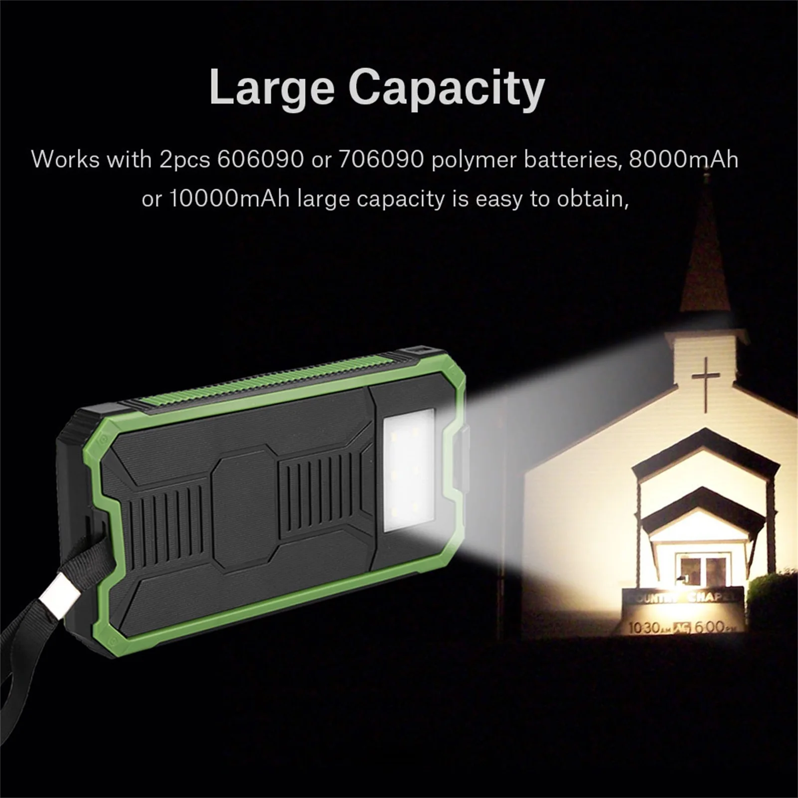 

20000mAh Polar Mobile Power Bank DIY Kit - Green Dual USB Fast Charging Portable Power Case
