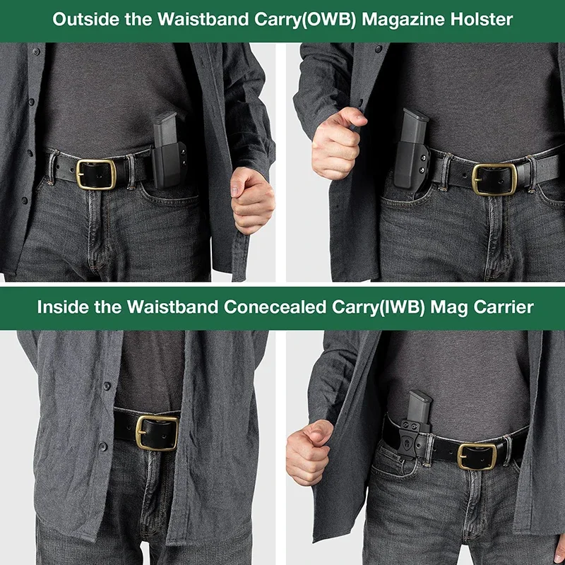 Новая кобура для пистолета IWB/OWB, чехол для одного журнала, подходит для GL 17 19, 26/23/27/31/32/33 M9 P226, чехол для одного журнала USP 92F