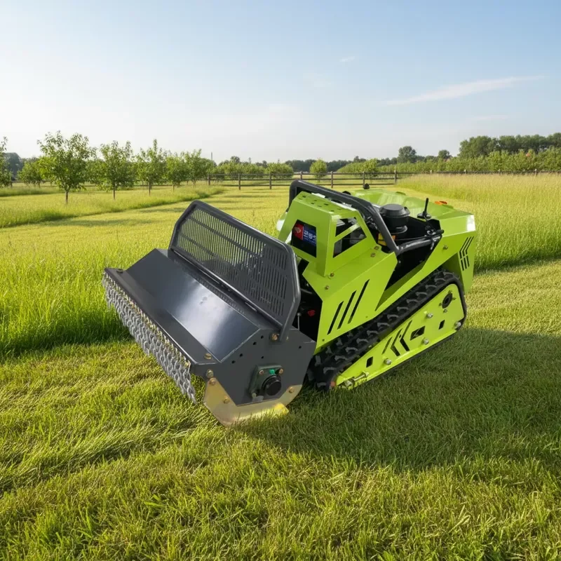 Diesel Remote Control 60/80 Track Mounted Lawn Mower Machine with Wide Cutting Range for Farm Orchard Grass Cutting