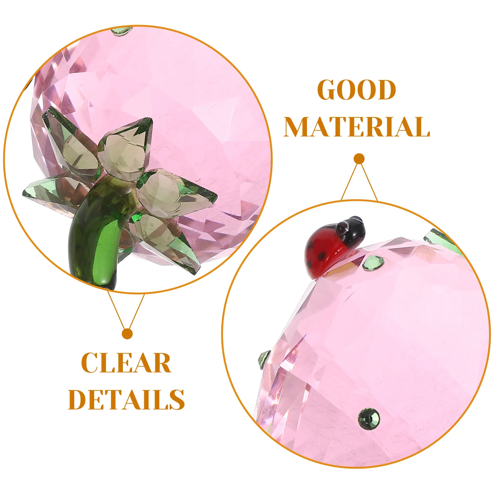 كريستال الفراولة منضدية الديكور تصميم نابض بالحياة حجم صغير فكرة هدية إبداعية براعة رائعة لهجة المنزل #5