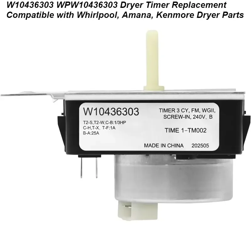 Temporizador de Repuesto para Secadora WPW10436303 2026W10436303 Compatible con Secadoras Whirlpool, Amana y Kenmore