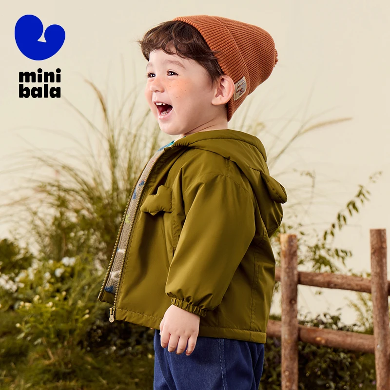 

Mini Bala Softshell Jacket Kids 2025 Autumn Waterproof Windproof Oilproof Thick Warm Outerwear for Boys and Girls