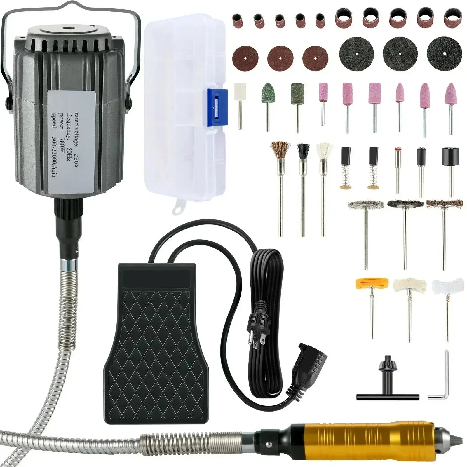 【Precio de fábrica】Molino de eje flexible colgante 380/560/780W herramientas eléctricas de pulido de joyería velocidad continua lijado de madera de piedra P