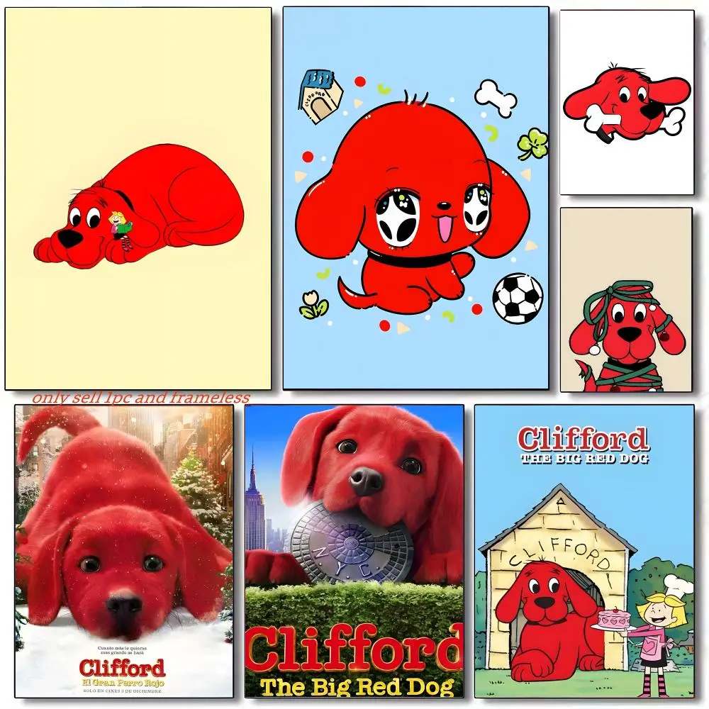 Comic Cartoon C-Clifford the Big Red Dog 2 Poster Poster painting with prints Home bedroom living room decoration gift view 3