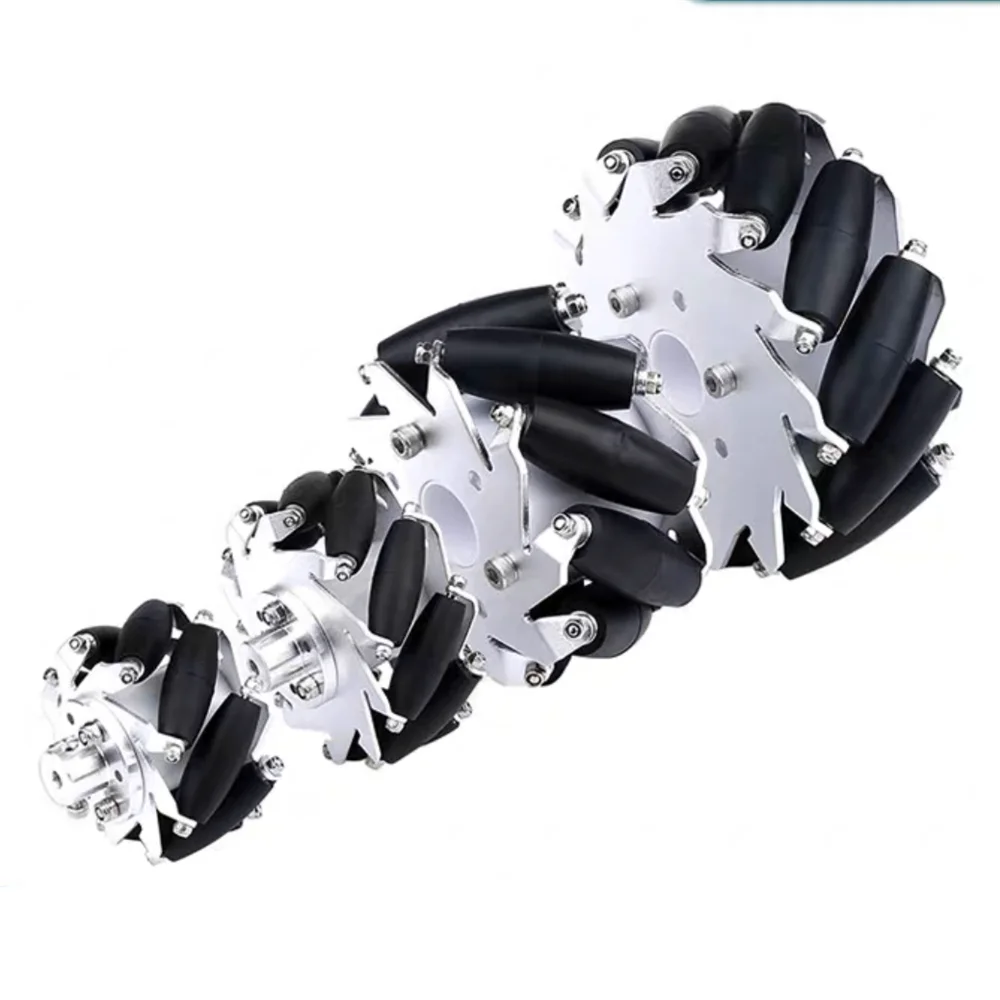 4 koła/zestaw 100MM Omni Metal Mecanum Wheel Wielokierunkowy DIY Inteligentny pojazd ze sprzęgłem