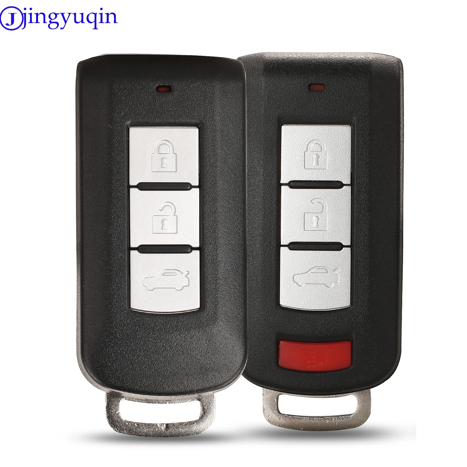 

jingyuqin Remote Car Key Shell Case Cover For Mitsubishi Outlander 2016 Lancer 10 Pajero Sport ASX L200 Smart Key With Blade