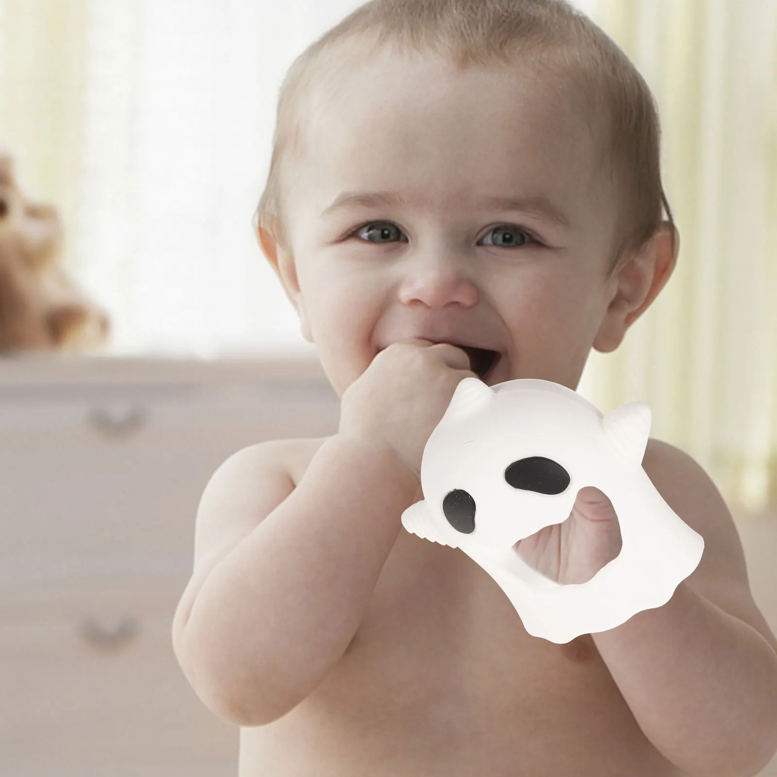 

Silicone Baby Infant Teether Toy Glove Toddler Toys Teething Toys White Infant Teething Aid Toddler Molar Supply