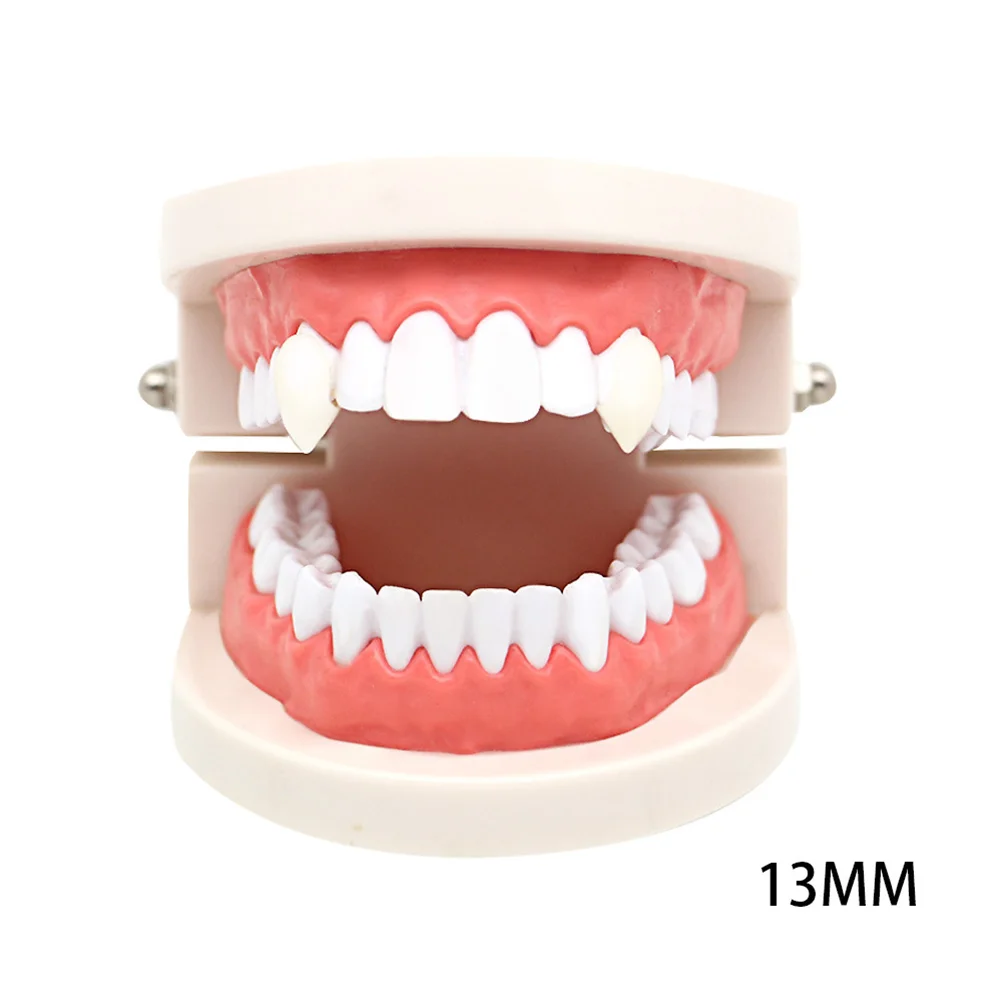 4 cajas de dentaduras postizas de terror, colmillos, accesorios de Cosplay para disfraz de Halloween, fiesta de disfraces, mascarada (caja de 13mm + caja de 15mm + 17mm