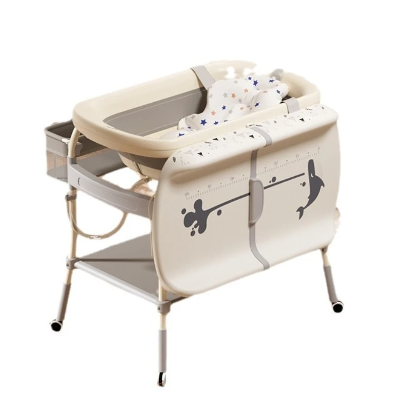 Diaper table Intelligent temperature sensing multi-functional massage nursing table Newborn diaper changing mobile crib
