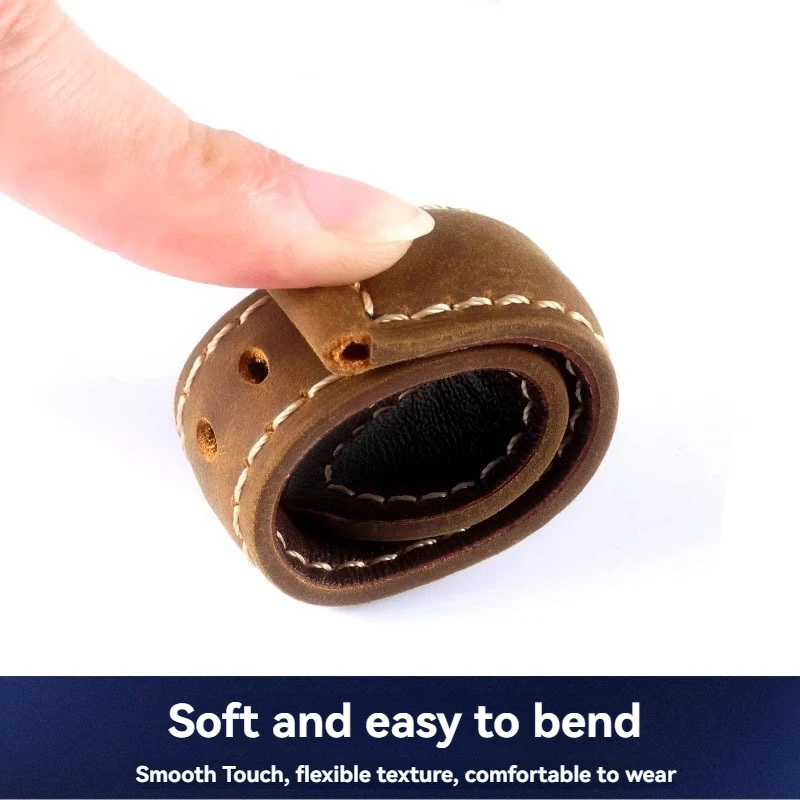 Удлиненный кожаный ремешок XL 140 + 90 мм, подходит для часов Panerai DIESEL, ретро кожаный ремешок ручной работы Crazy Horse, мужской 22 мм 24 мм