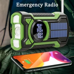 Gorące radio awaryjne Solar Hand Crank Pogoda FM Radio Telefon Ładowarka 5000mAh Latarka LED SOS Alarm Power Bank presenter 한 한 iyoál всё 많은ée