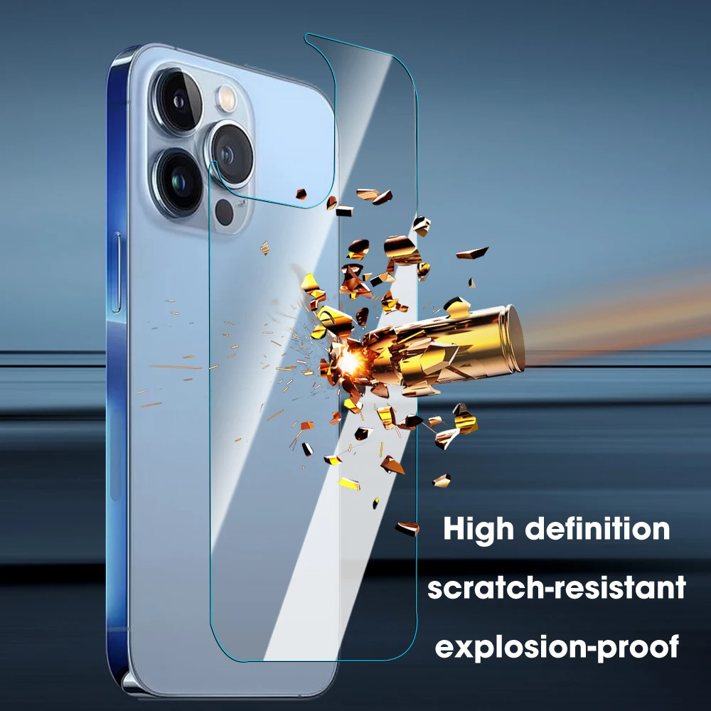 2 IN1 Zurück Gehärtetes Glas Für iPhone 16 15 14 13 12 Pro Max 16 Plus 15Plus 13 Mini Zurück Screen Protector mit Kamera Objektiv Film – Detail 7