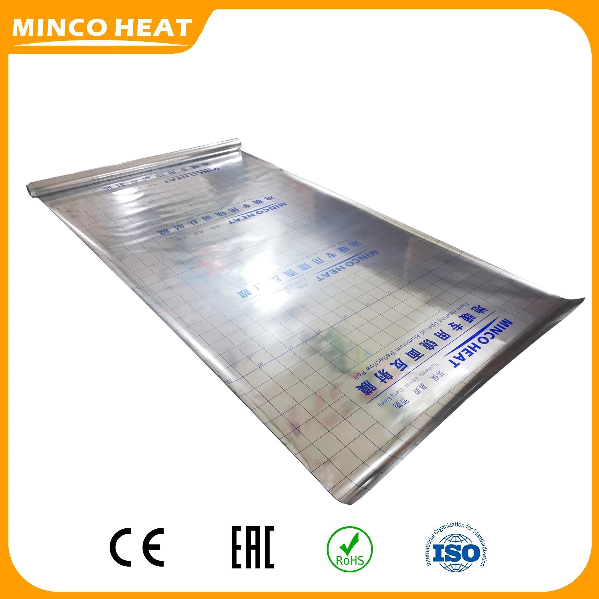 

Minco Heat All Sizes Width 100cm 0.06mm Aluminum Foil Insulation Mirror Reflection Film for Underfloor Warming System