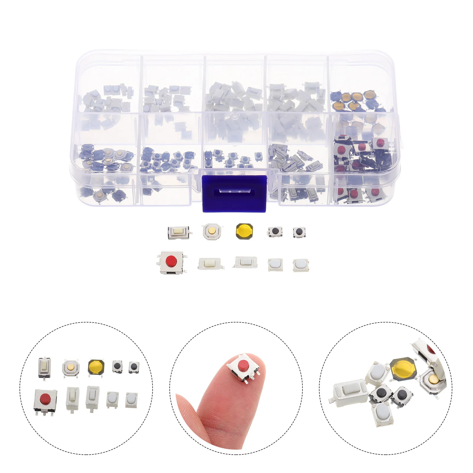 

200Pcs Push Button Switches for Remote Control Button Key Fob Replacement Momentary Touch Sensitive Flat Silent