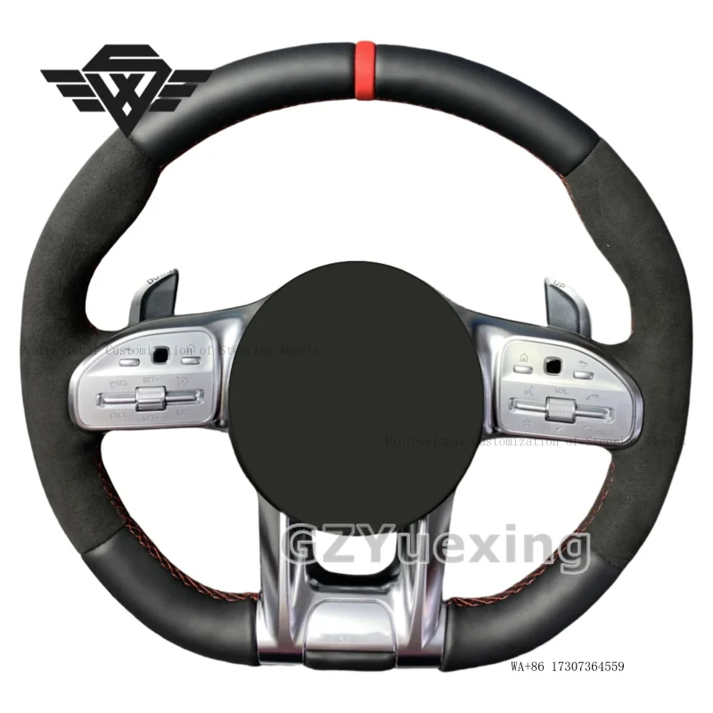 Perforated Real Leather Black Steering Wheel for Mercedes Benz AMG 809 S Class W222 C63 GT C43 CLS W218 W219 Factory Custom