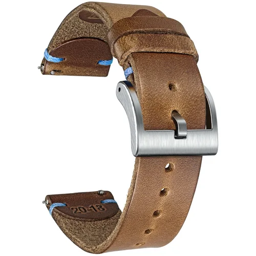 Imagen 2 del producto HEMSUT Correas de reloj de cuero 20 22 mm Correas de muñeca hechas a mano con envoltura suave Horween US Chromexcel 18 mm 19 mm 21 mm