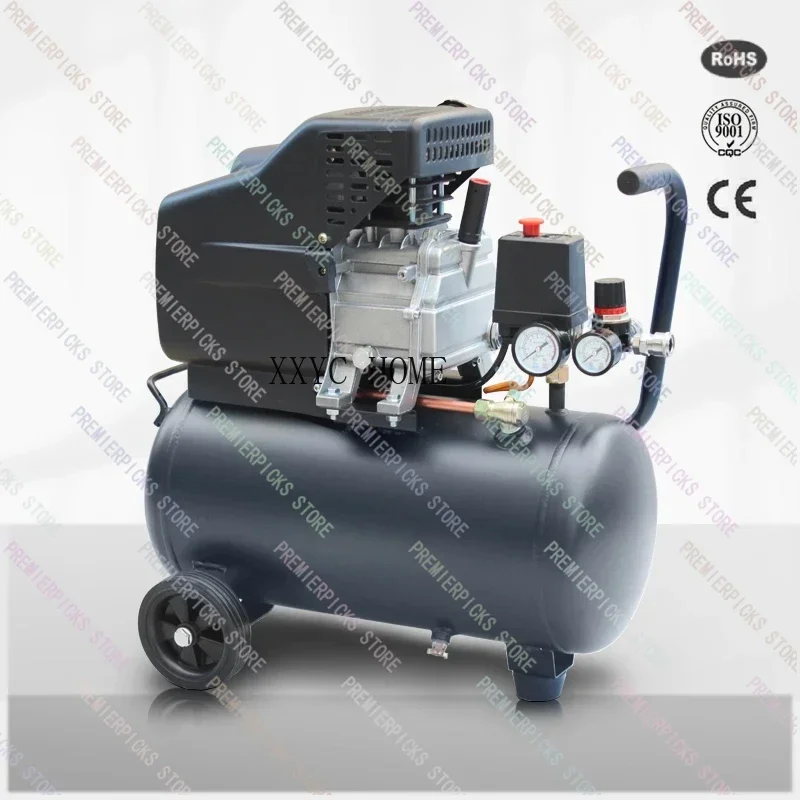 Bison China Electric Cheap Portable 1.5Hp 25L 220V Direct Driven Air Compressors Compressor For Spray Painting