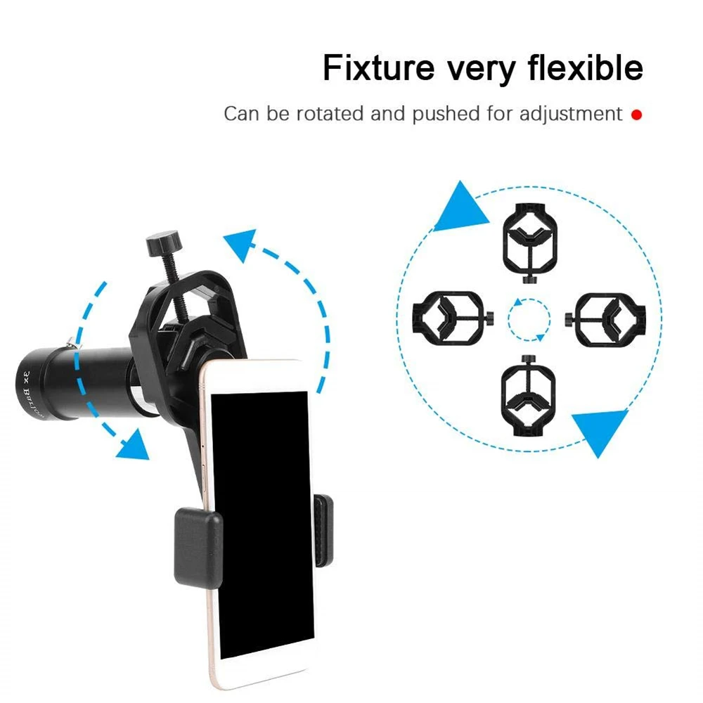 APEXEL Universal Phone Clip For Monocular Binoculars Microscope Telescope Cell Phone Mount Plastic Bracket Width 5cm to 9cm