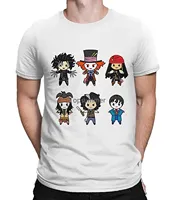 Johnny Depp Movie Heroes T-Shirt Edward Scissorhands Mad Hatter Jack Sparrow Sweeney Todd Women'S And Men'S Sizes Graphi(1)