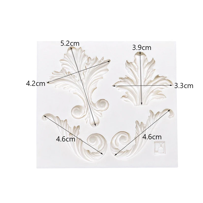 Symmetric Pattern Silicone Sugarcraft Mould Set, Fondant Cake Decorating Tools