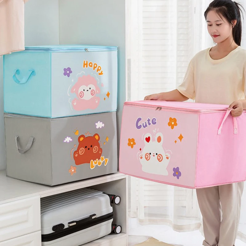 Cube Falten Lagerung Box Kinder Spielzeug Kleidung Organizer Box Filz Tuch Stoff Lagerung Korb Für Cartoon Tier Kindergarten Spielzeug Behälter