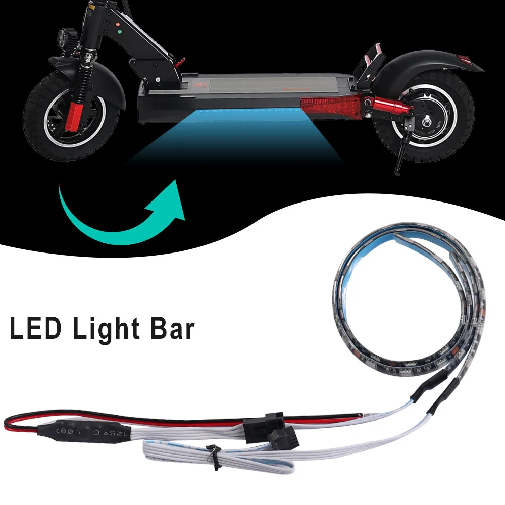 LED Strip Flashlight Bar Lamp For KUGOO M4 /M4 Pro Electric Scooter Night Light Outdoor Safety Warning Light Strip Accessories