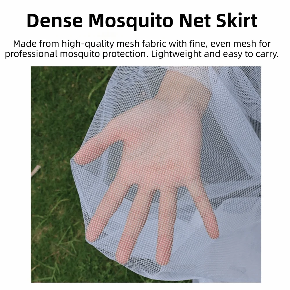 Bee Repellent Women's Net Dress Anti-Bug Net Elastic Waist Mosquito Repellent Skirt Polyester White Women's Half Skirt