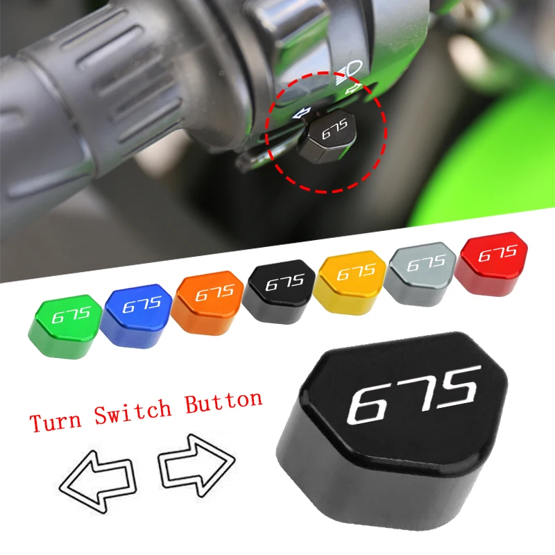 For Triumph Street Triple 675 RS /S/R 675RS 675R CNC Aluminum Mototcycle Accessories Switch Button Turn Signal Switch Key Cap