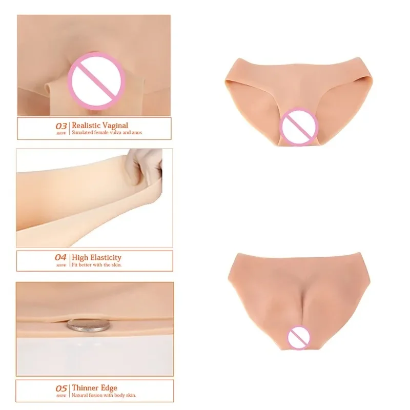 Bragas de Silicona Realistas con Vagina para Crossdresser, Ropa Interior Transgénero, Drag Queen y Prótesis Femeninas y Masculinas