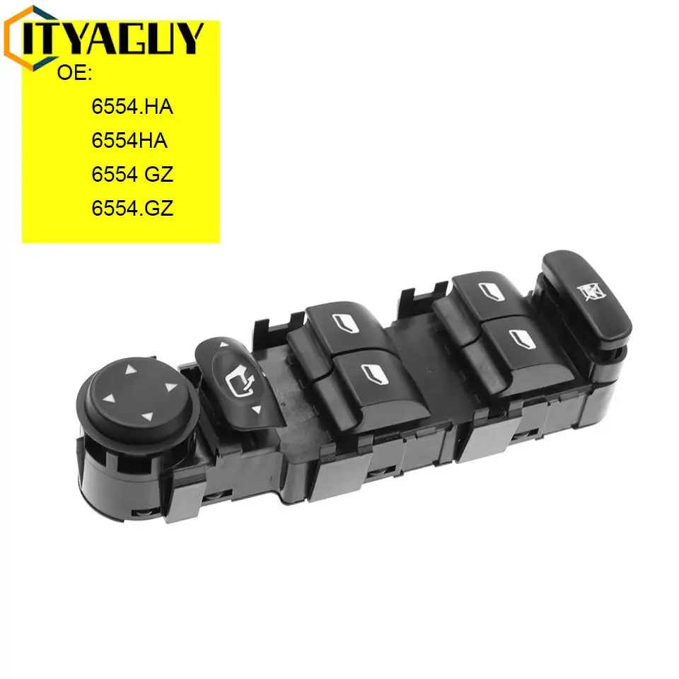 6554.HA 6554HA 6554 HA Electric Power Window Master Lifter Control Switch Pu Button Panel For Citroen C4 6554 GZ 6554.GZ