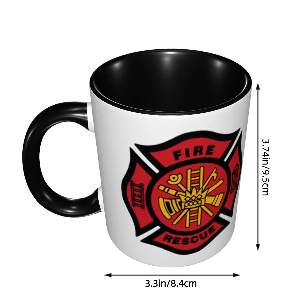 Fire Rescue Firefighter Best Coffee Mugs DIY Personalized Ceramic Mug Creative Present