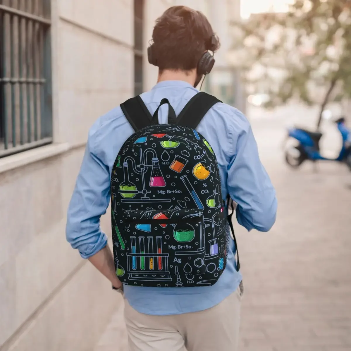 Science Lab Elements Theme Student Backpack School Bag Hiking Travel Daypack for Boys Girls Bookbag Shoulder Bags