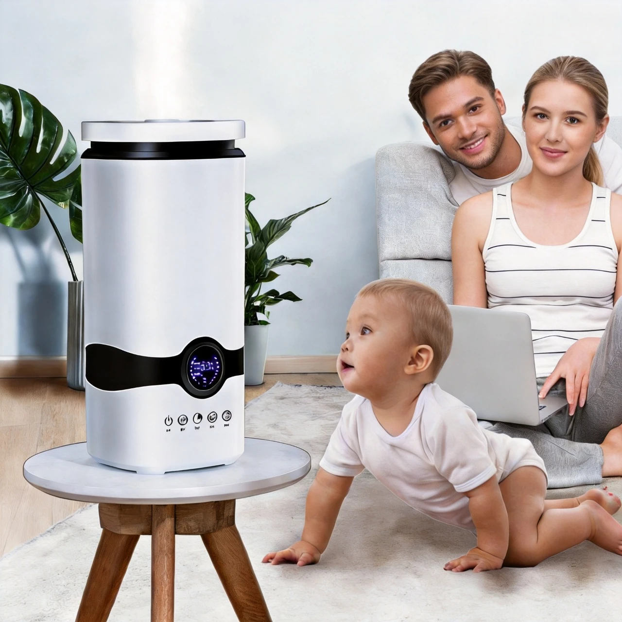 Electric 4L Top Refill Ultrasonic Humidifier Remote Control Low Noise LED Display aroma Diffuser Home Hotel Use Mist Maker