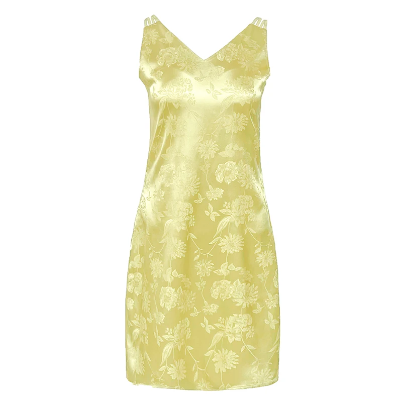 فستان بحزام ساتان جديد لعام 2025 للنساء فستان صيفي فضفاض