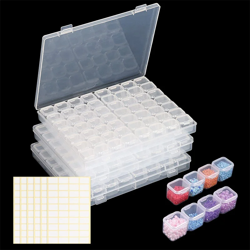 Transparent Plastic box Screw Compartment Box Jewelry Earring Display Case Container Clear Terminal Organizer Tool Storage boxes