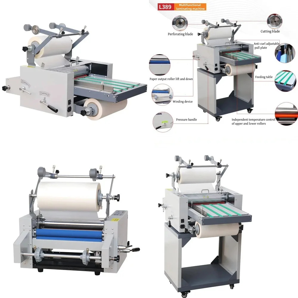 

(2026) L389 Small Automatic Multifunctional Sticker Thermal Bopp Pvc Film Laminating Machine with Auto Wind Collection Function