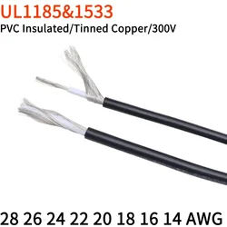 2/5/10M UL1185 PVC Shielded Cable 28 26 24 22 20 18 16 14 12 10 AWG Channel Audio Single Core Electronic Copper Shielding Wires