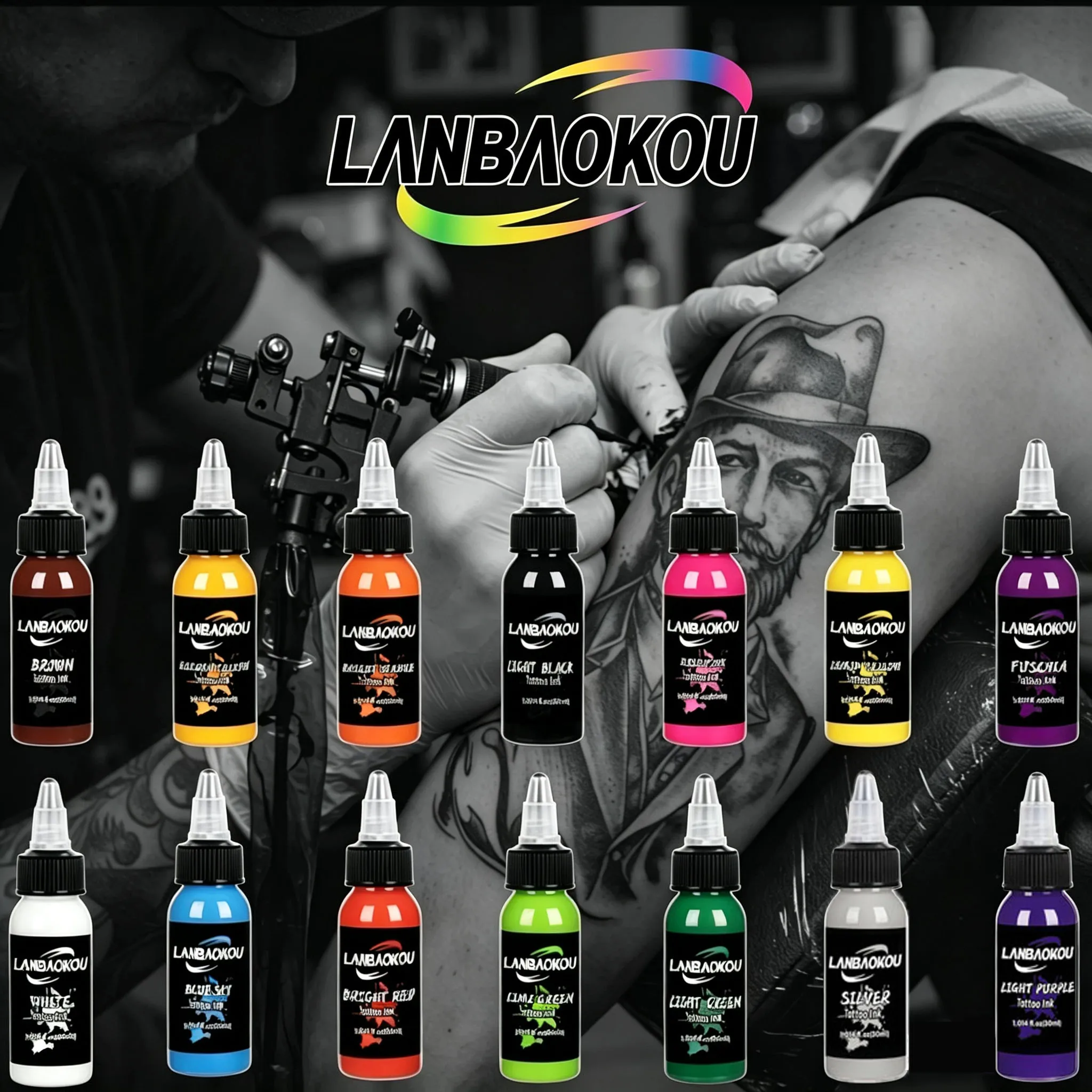 14 Colors Professional Tattoo Ink for Body Art Natural Plant Micro Pigment Permanent Tattoo Ink for Body Art Paint