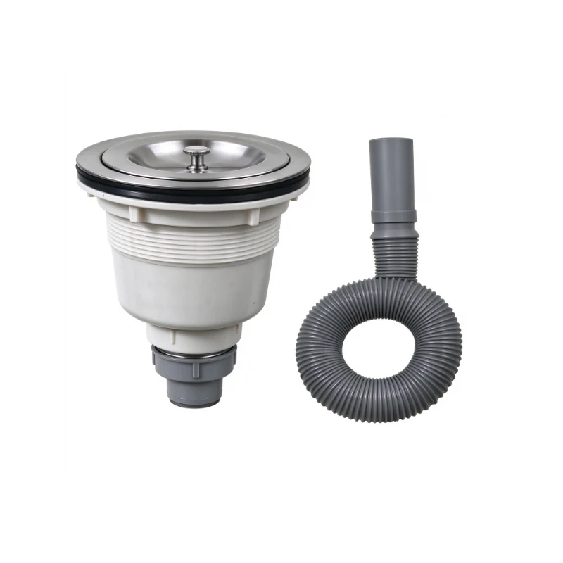 Wash Basin Drain Kit with Flexible Stretch Drain Hose, Sink Waste Stopper Set for Home Bathroom & Shampoo Bowl Replacement