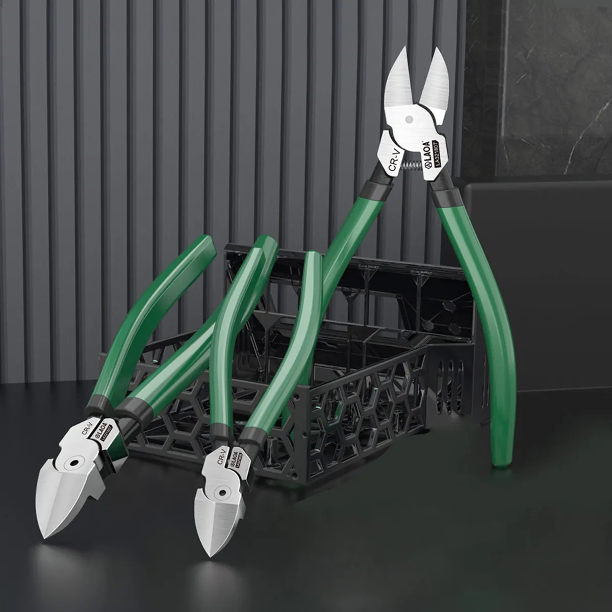 LAOA Eccentric Force Saving Wire Cutter Pliers CR-V CNC Ground for Soft Wire Electronic Pins Model Cutting 5/6/7 Inch