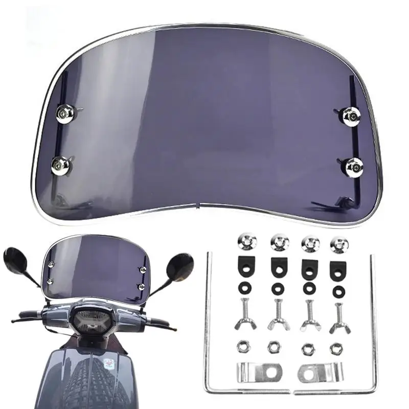 

Motorcycle Front Flyscreen Clear Wind Deflector Front Screens Fashion Appearance Motorcycle Accessories For Electric Motorcycle