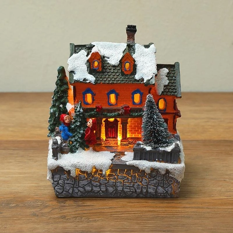 090B Creative Gift for Kids&Adults with Multtype Optional Resin Holiday Decor Hou