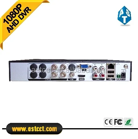 เครื่องบันทึกวิดีโอดิจิตอลแบบสแตนด์อโลน h.264 16 ช่อง AHD 1080P DVR สำหรับกล้องวงจรปิด