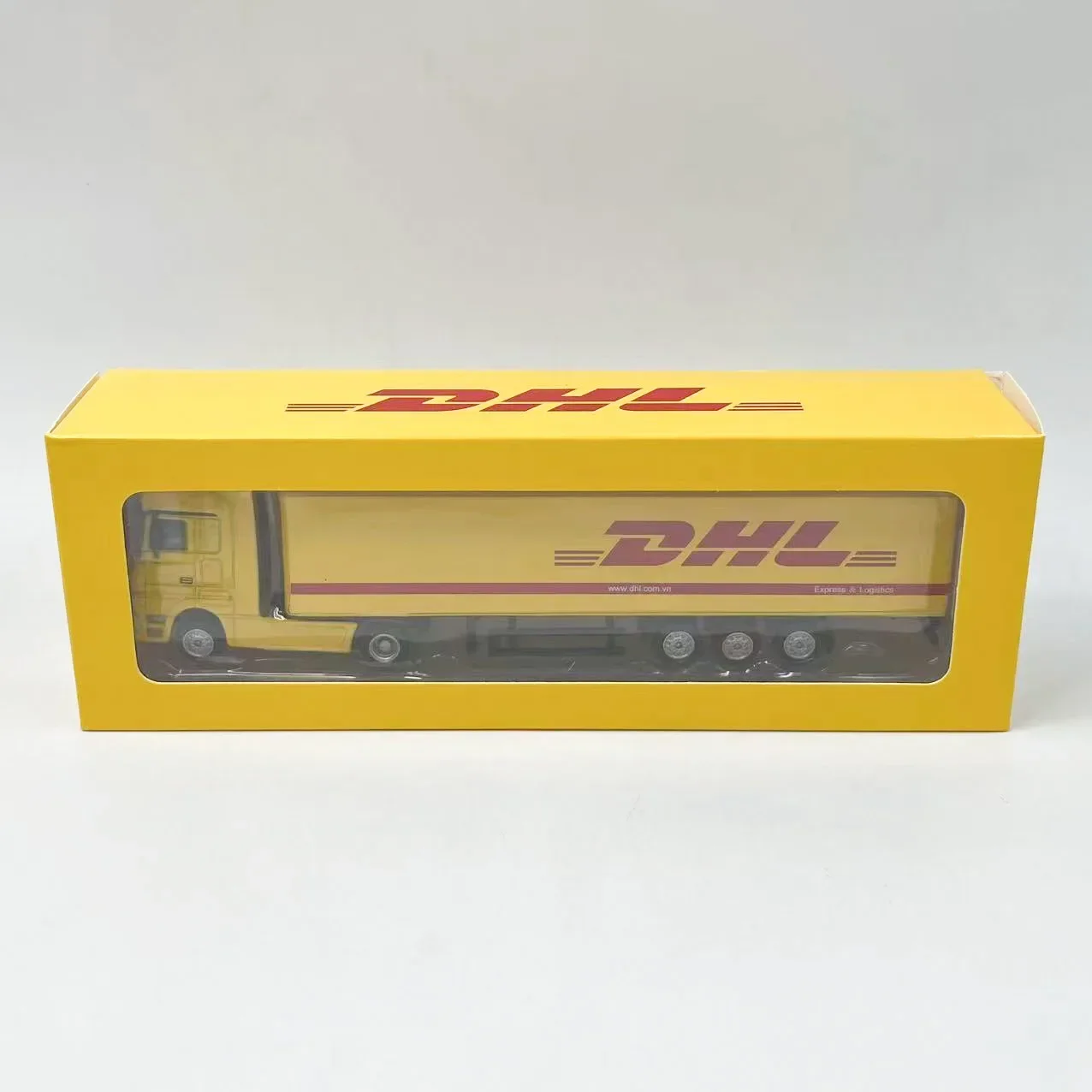 1/87 Container Truck DHL High Simulation Alloy Container Truck Model Toy Child Toy Gift Collection Display