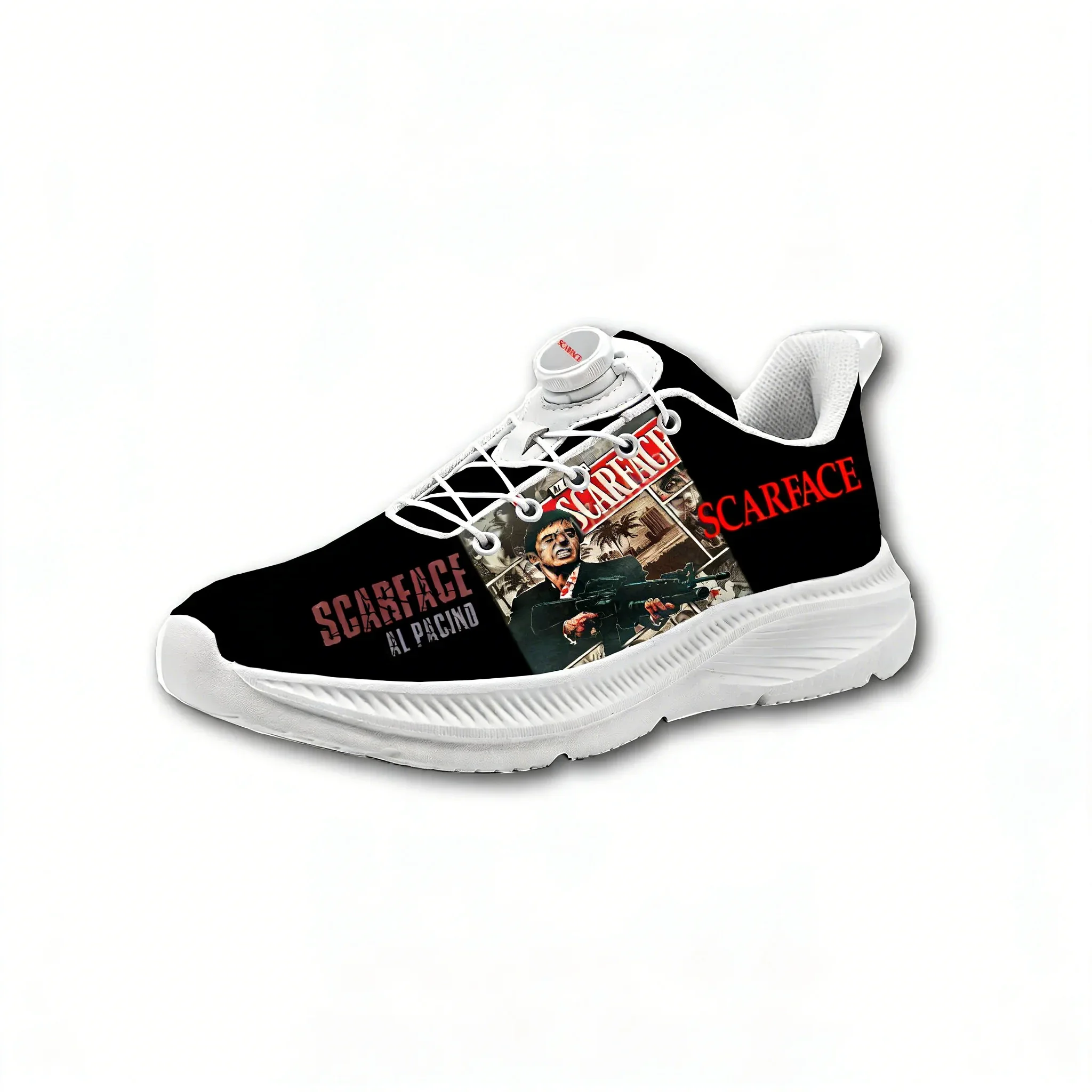 

Scarface Al Pacino Mens Womens Hiking Running Shoes Laceless Rotating Button Sports Shoes Casual lightweight Custom Sneaker