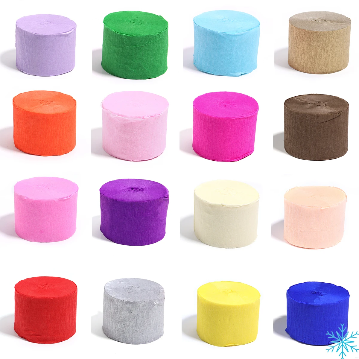 Rollo de Papel Crepé de Colores de 18 Colores, 4.5x2500cm, Papel Crepé Arrugado para Origami, Manualidades, Decoración de Flores, Envoltura de Regalos