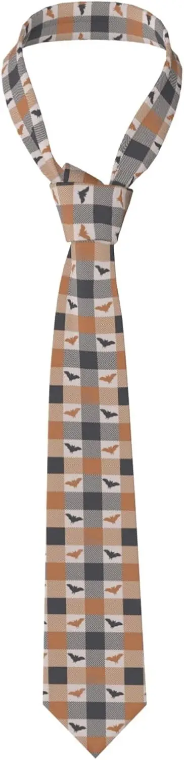 Bats Pumpkins Halloween Men's Necktie Fashion Ties for Office Business Wedding Party Gifts